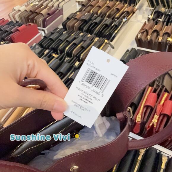 NWT COACH Hadley Mini Crossbody Bag CAL60 Dark Wine Leather Shoulder Bag - Picture 7 of 14